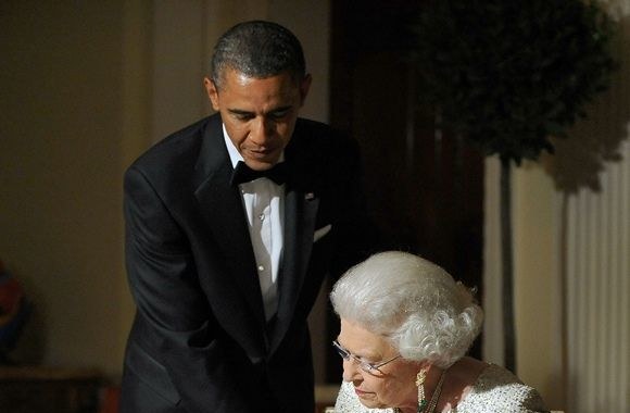 JAV prezidentas Barackas Obama ir Didžiosio Britanijos karalienė Elizabeth II