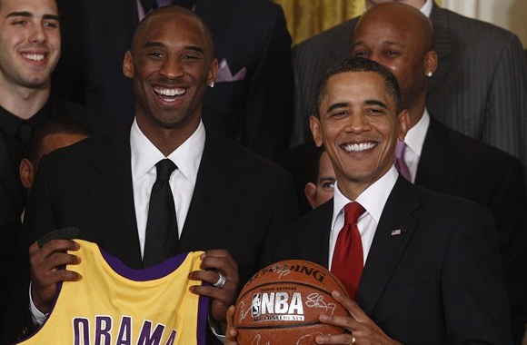 Kobe Bryantas ir JAV prezidentas Barackas Obama