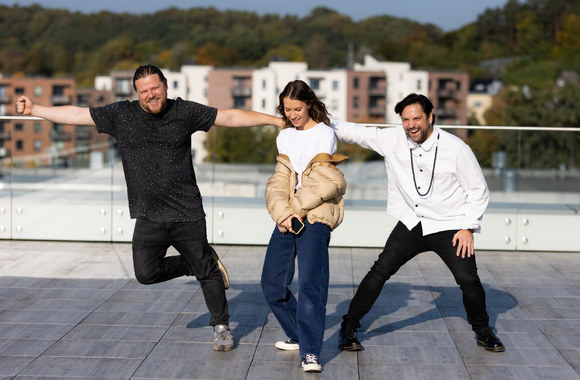 Grupė „Saulės kliošas“ ir Leonas Somovas / Gretos Skaraitienės nuotr.