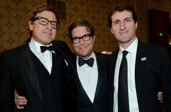 (Iš kairės) Rašytojas Davidas O. Russellas, Ericas Warrenas Singeris ir Billy Ray'us