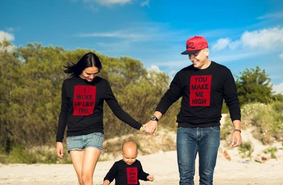 Ieva ir Rolandas Mackevičiai su sūnumi Motiejumi