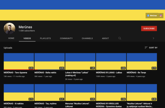 Lietuvos muzikantai „Youtube“ kelia Ukrainos vėliavą