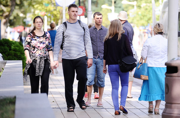 Poilsiautojai Palangoje