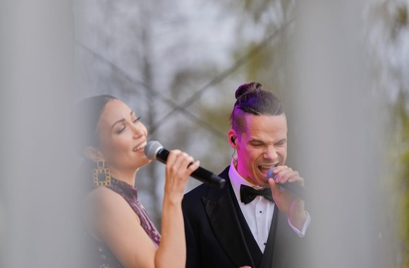 Karina Krysko ir Jeronimas Milius Tulpių žydėjimo šventėje Burbiškio dvare / Augustės Labenskytės nuotr.