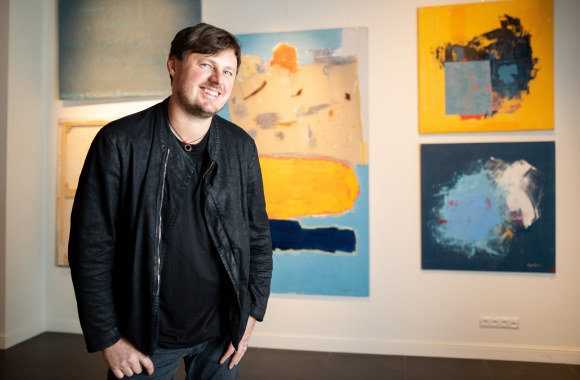 Eigirdas Scinskas atidarė naują personalinę tapybos parodą / Irmanto Gelūno nuotr.