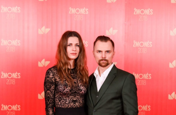 Nerijus Paluckas su žmona Justina