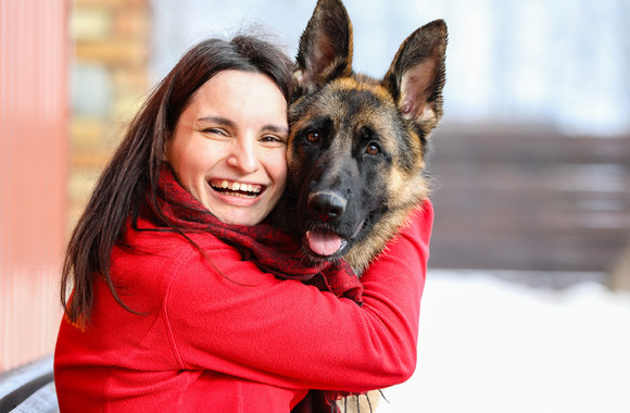 Ajana Lolat su vokiečių avigane Mulan / Teodoro Biliūno nuotr.