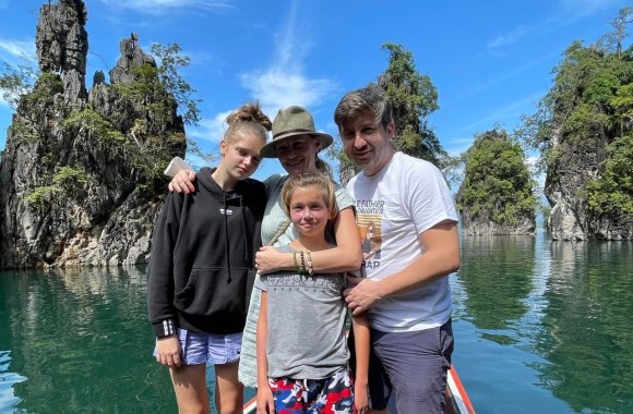 Kristina Strolienė su šeima / Asmeninio albumo nuotr.