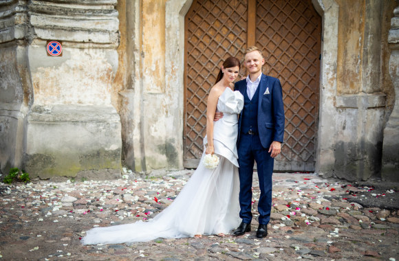 Lauros ir Šarūno Mazalų vestuvės Vilniaus Švč. Mergelės Marijos Ramintojos bažnyčioje/ Irmanto Gelūno „ŽMONĖS Foto“ nuotr.