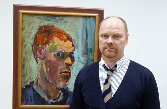 Vilmanto Marcinkevičiaus parodos „Peržengti ribą“ atidarymo akimirka