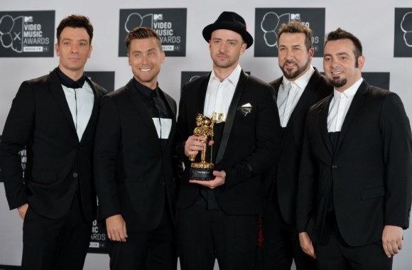Grupė „'NSync“: JC Chasezas, Lance'as Bassas, Justinas Timberlake'as, Joey Fatone'as ir Chrisas Kirkpatrickas