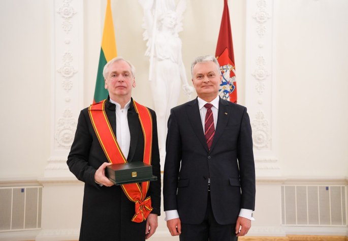 Gintaras Rinkevičius ir Prezidentas Gitanas Nausėda/ Organizatorių nuotr.