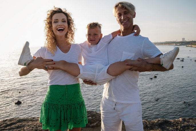 Edita Daniūtė-Gozzoli su vyru Mirko ir jų bendru sūnumi Romeo / „Sara Argiolas photography“ nuotr.