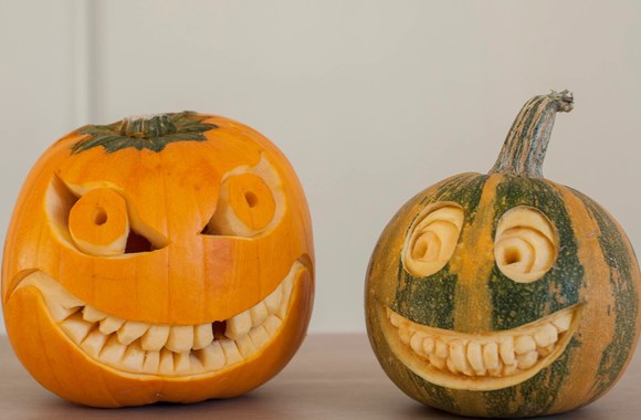 Išdrožinėti moliūgai