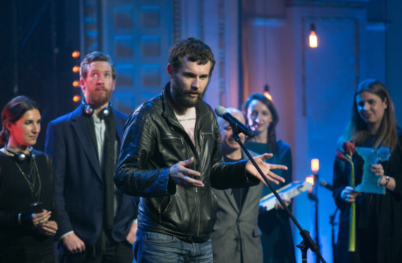 Mantas Kvedaravičius „Sidabrinės gervės“ apdovanojimuose 2016 m. / Juliaus Kalinsko nuotr.

