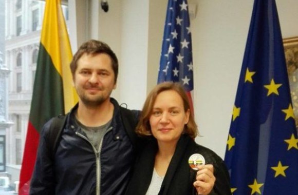 Kastytis Sarnickas-Kastetas su žmona Jurgita JAV