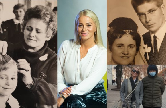 Vaida Genytė su tėvais / Asmeninio albumo ir A.Broko nuotr.