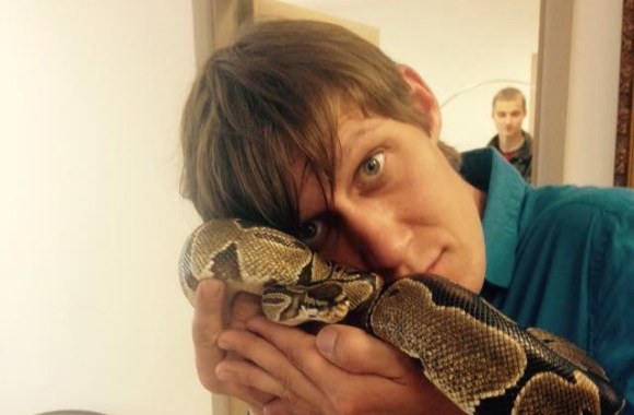 Šarūnas Banevičius su smaugliu Slieku