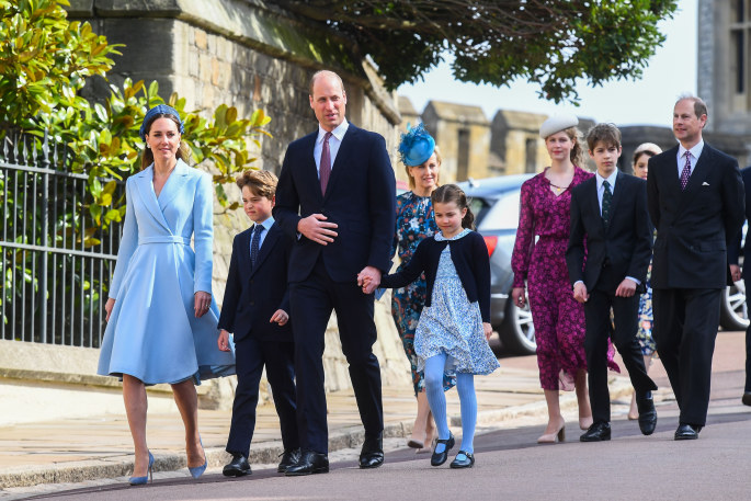 Kate Middleton, princas Williamas, princas George'as ir princesė Charlotte / „Scanpix“ nuotr.