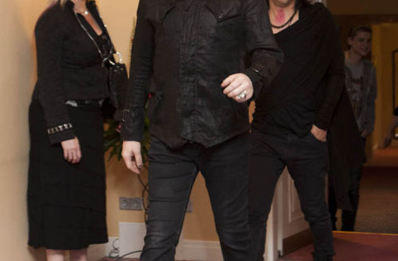 Marilyn Mansono spaudos konferencijos akimirka   