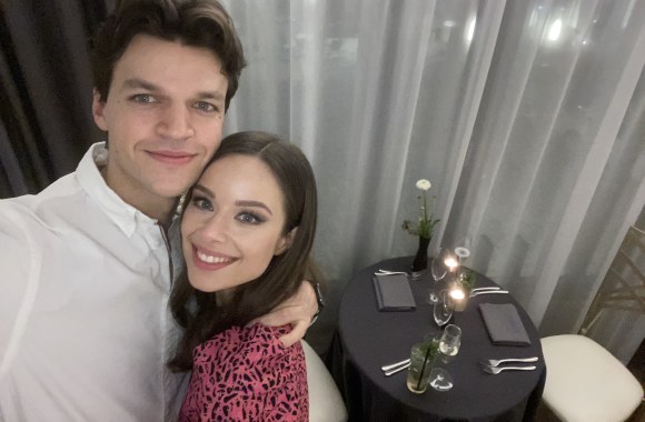 Justė Žičkutė su širdies draugu Tomu / Asmeninio albumo nuotr.