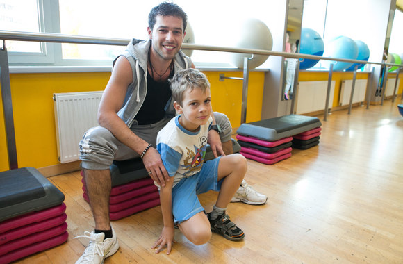 Deividas Meškauskas su sūnumi Adomu