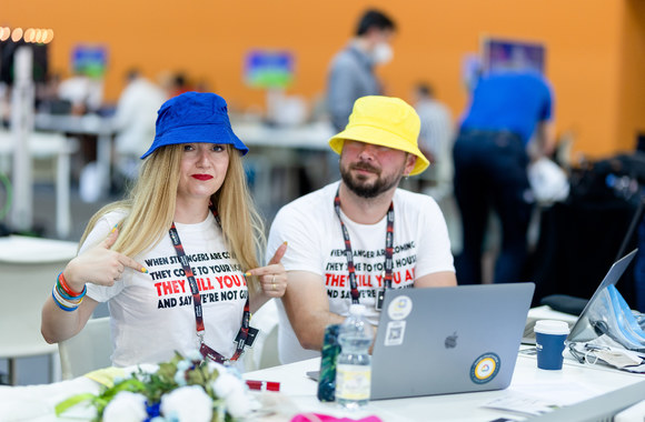 „Eurovizijos“ žurnalistų apklausa spaudos centre / Luko Balandžio nuotr.