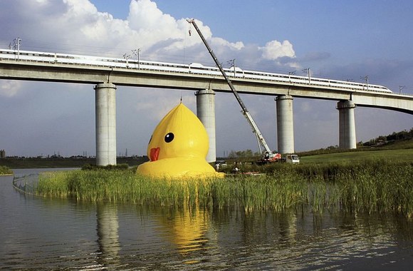 Menininko Florentino Hofmano sukurta guminė antis 