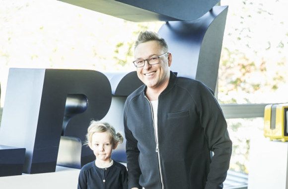  LRT jubiliejaus šventėje Egmontas su dukra Amelija