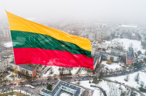 Vėliavos ant Televizijos bokšto iškėlimo cermonija/ Irmanto Gelūno nuotr.