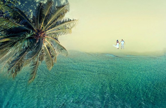 Jaunavedžių pora vestuvių fotografiją patikėjo bepilotei skraidyklei