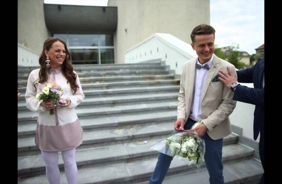 VIDEO kadras: Ineta Puzaraitė Vilniuje ištekėjo už Ąžuolo Žvagulio