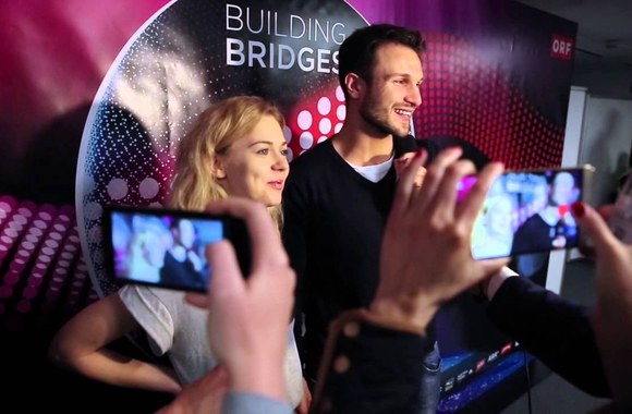 VIDEO kadras: Vaidas ir Monika prieš pasirodymą \"Eurovizijos\" pusfinalyje