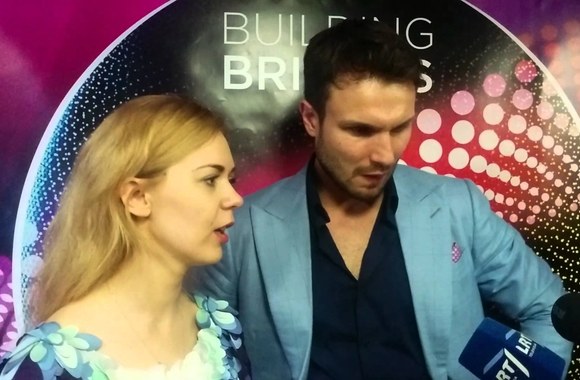 VIDEO kadras: Vaido ir Monikos įspūdžiai po pirmos generalinės pusfinalio repeticijos