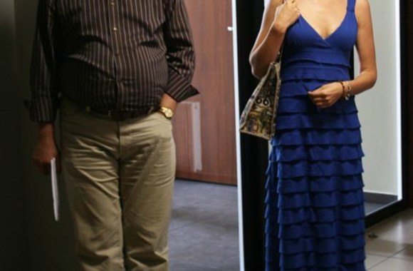 Eglė Jackaitė ir jos advokatas Osvaldas Martinkus