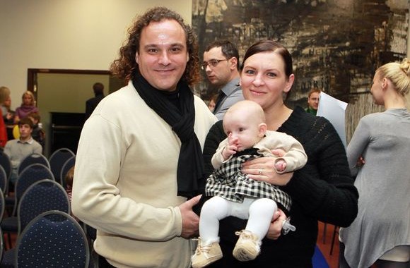 Jurga Klimaitė-Riebling su vyru Dirku ir dukrele