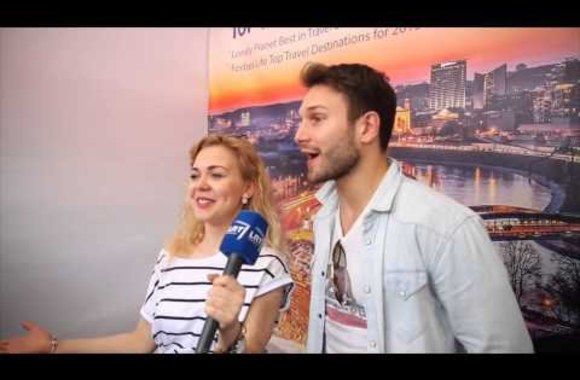 VIDEO kadras: Vaidas Baumila ir Monika Linkytė kviečia eurovizinį balsą jiems