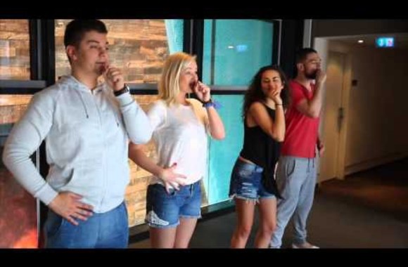 VIDEO kadras: Lietuvių repeticija viešbučio koridoriuje