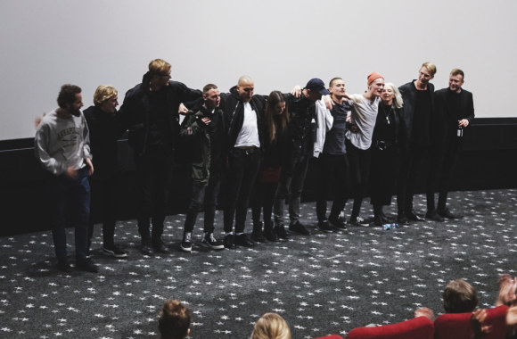 Grupės „ba.“ vaizdo klipo pristatymas kino salėje