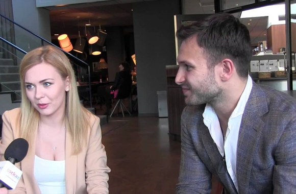VIDEO kadras: ESCKAZ in Amsterdam: Vaidas Baumila and Monika Linkytė (Lithuania) interview