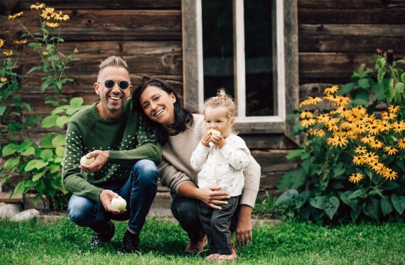 Linas Adomaitis su žmona Irma ir dukra Saule / Eglės Gendrėnaitės nuotr.