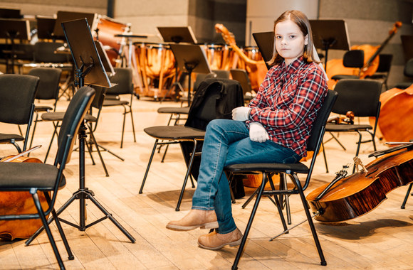 Ramunė Barbora Martyno Levickio repeticijoje su orkestru