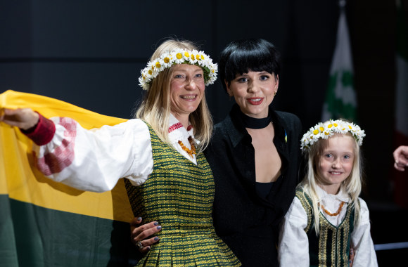 Monika Liu Turine susitiko su lietuvių bendruomene / Luko Balandžio nuotr.