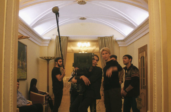 Vanessa Paradis Šarūno Barto filmo „Šerkšnas“ filmavimo aikštelėje