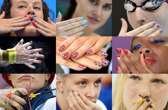 Iš kairės: Allison Schmitt, Suzana Jacobos, Rebecca Adlington, Luz Mercedes Acosta Valdez, Alison Williamson, Venus Williams, Alison Williamson, Margaux Farrell, Rūta Meilutytė