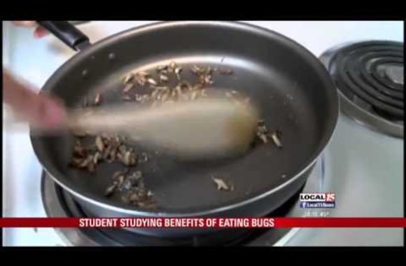 VIDEO kadras: Studentas 30 dienų valgė vabzdžius