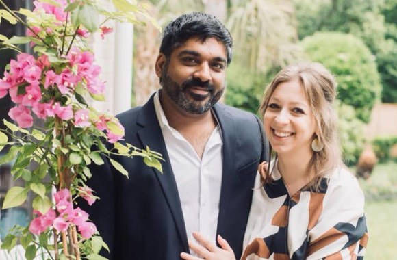 Maria Galitzine su vyru/Socialinių tinklų nuotr.