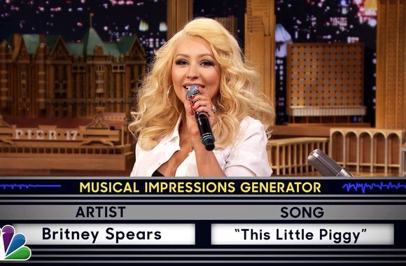 VIDEO kadras: Wheel of Musical Impressions with Christina Aguilera