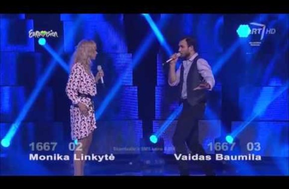VIDEO kadras: [WINNER] Vaidas Baumila & Monika Linkytė - This Time (Lithuania Eurovision 2015)