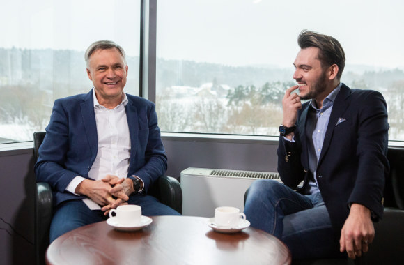 Robertas Dargis laidoje „Džentelmenų pokalbiai“/Gretos Skaraitienės nuotr.